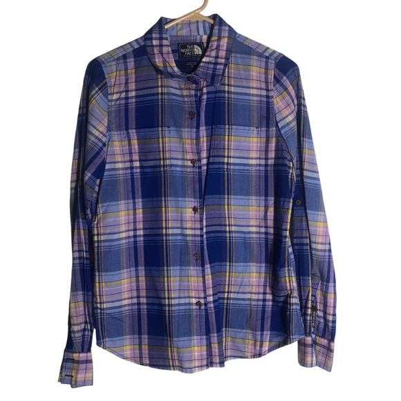 The North Face Sz Medium plaid long sleeve button down shirt - Picture 1 of 5